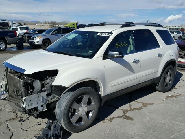 1GKKRRED8BJ280184 - 2011 GMC ACADIA SLT WHITE photo 2