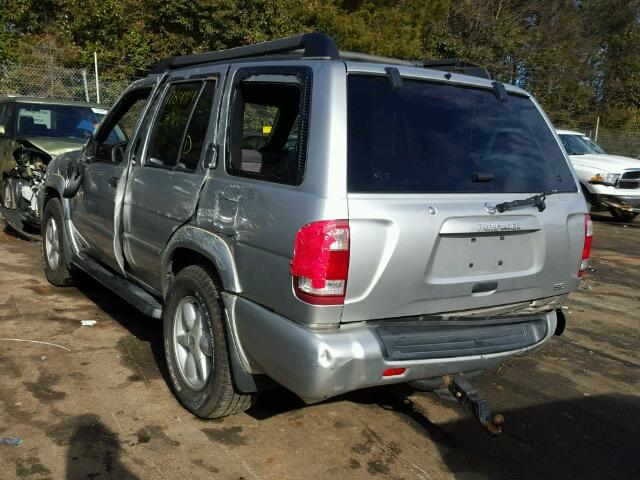 JN8DR09Y42W741742 - 2002 NISSAN PATHFINDER SILVER photo 3