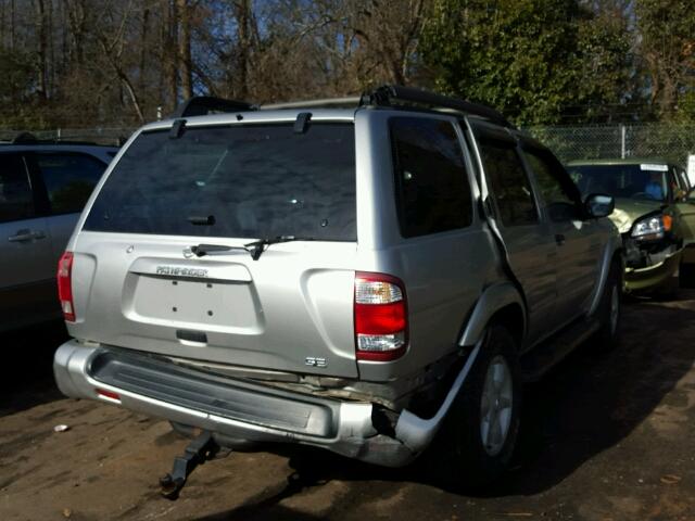 JN8DR09Y42W741742 - 2002 NISSAN PATHFINDER SILVER photo 4