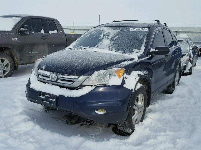 JHLRE4H56BC018278 - 2011 HONDA CR-V EX BLUE photo 2