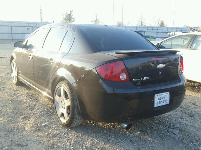 1G1AM55B467744726 - 2006 CHEVROLET COBALT SS BLACK photo 3