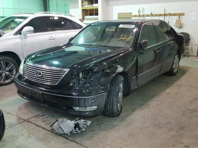 JTHBN36F255000288 - 2005 LEXUS LS 430 BLACK photo 2