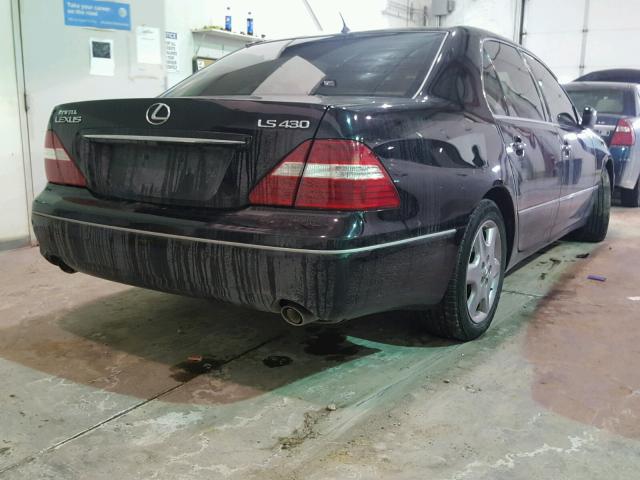 JTHBN36F255000288 - 2005 LEXUS LS 430 BLACK photo 4