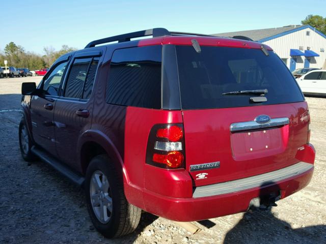 1FMEU63807UA75973 - 2007 FORD EXPLORER X BURGUNDY photo 3