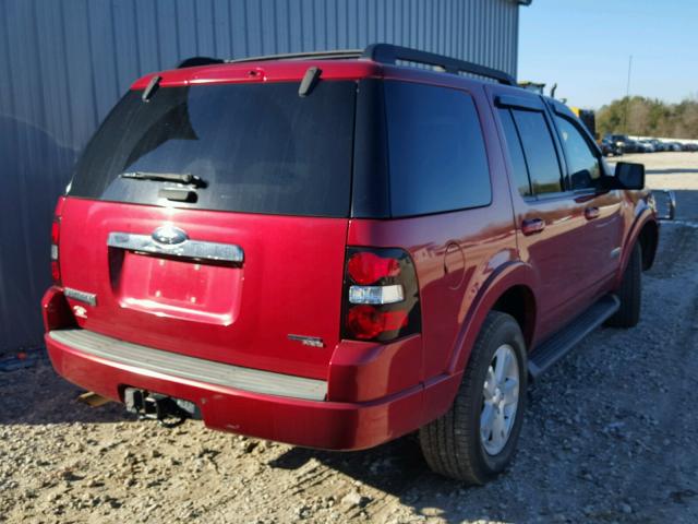 1FMEU63807UA75973 - 2007 FORD EXPLORER X BURGUNDY photo 4