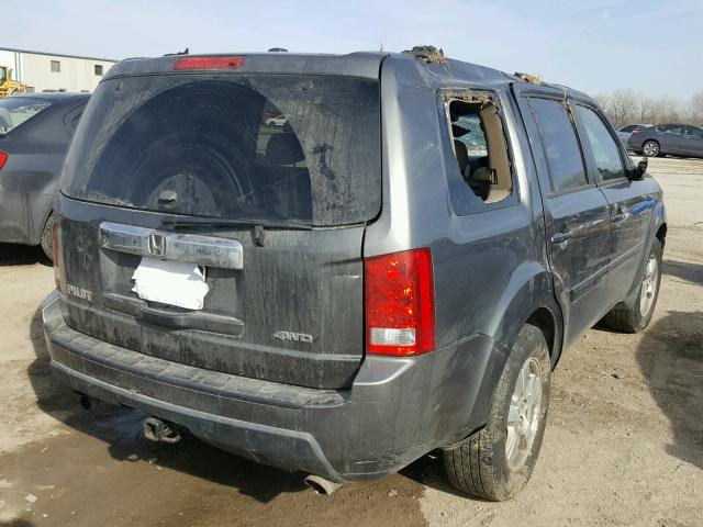 5FNYF48599B001574 - 2009 HONDA PILOT EXL GRAY photo 4