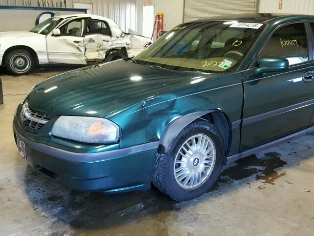 2G1WF52K2Y9202773 - 2000 CHEVROLET IMPALA GREEN photo 9