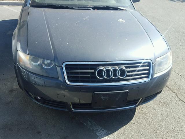 WAUAT48H63K017453 - 2003 AUDI A4 3.0 CAB GRAY photo 7