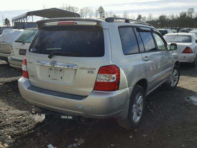 JTEEW21A360029858 - 2006 TOYOTA HIGHLANDER SILVER photo 4