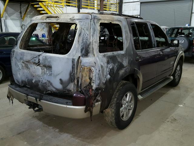 1FMEU64E66UA41880 - 2006 FORD EXPLORER E BURGUNDY photo 4