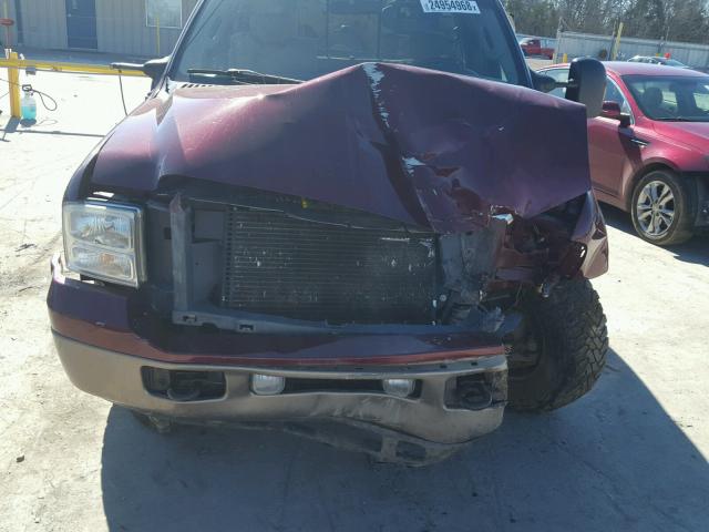 1FTSX21P87EA39492 - 2007 FORD F250 SUPER BURGUNDY photo 7