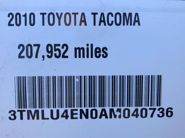 3TMLU4EN0AM040736 - 2010 TOYOTA TACOMA DOU BLACK photo 5