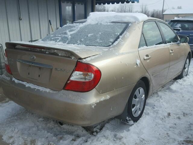 4T1BE32K22U079351 - 2002 TOYOTA CAMRY LE BEIGE photo 4