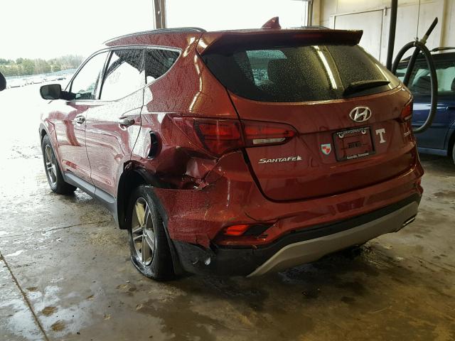 5XYZU3LB7JG506091 - 2018 HYUNDAI SANTA FE S RED photo 3