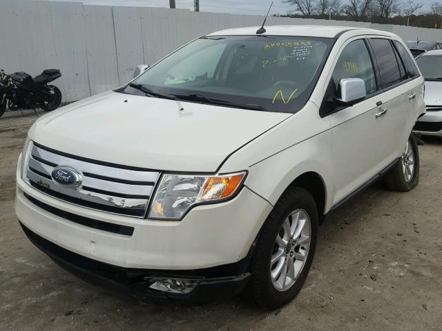 2FMDK3JC6ABA65694 - 2010 FORD EDGE SEL WHITE photo 2