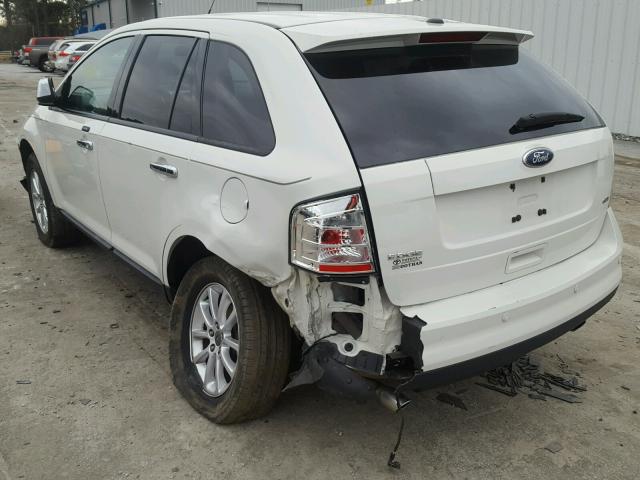 2FMDK3JC6ABA65694 - 2010 FORD EDGE SEL WHITE photo 3