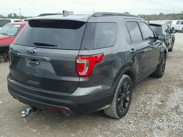 1FM5K7D83HGB90237 - 2017 FORD EXPLORER X GRAY photo 4