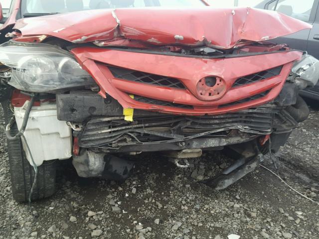 2T1BU4EE5BC747028 - 2011 TOYOTA COROLLA BA RED photo 9