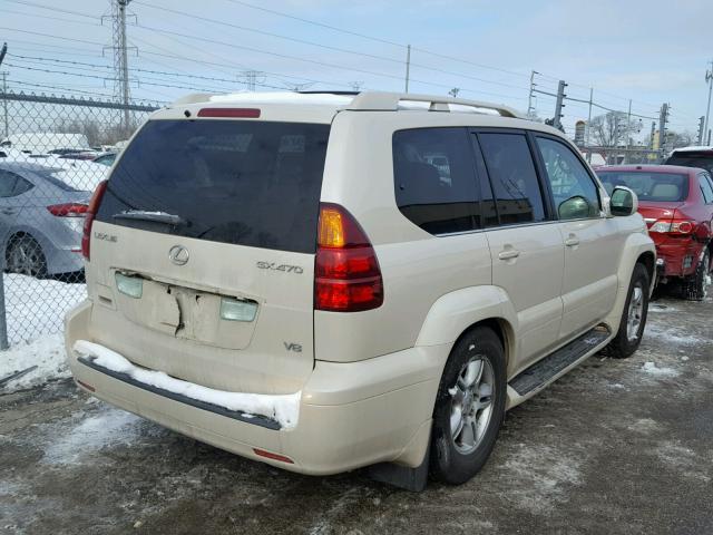 JTJBT20X030009355 - 2003 LEXUS GX 470 WHITE photo 4