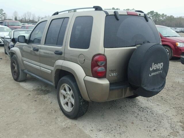 1J4GK58KX5W515680 - 2005 JEEP LIBERTY LI GOLD photo 3