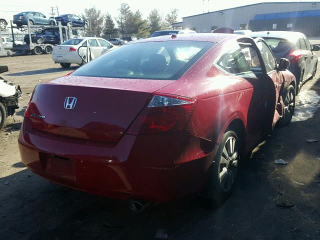 1HGCS128X9A015825 - 2009 HONDA ACCORD EXL RED photo 4