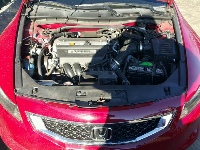 1HGCS128X9A015825 - 2009 HONDA ACCORD EXL RED photo 7