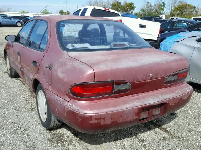 1Y1SK5269VZ407833 - 1997 GEO PRIZM BASE BURGUNDY photo 3