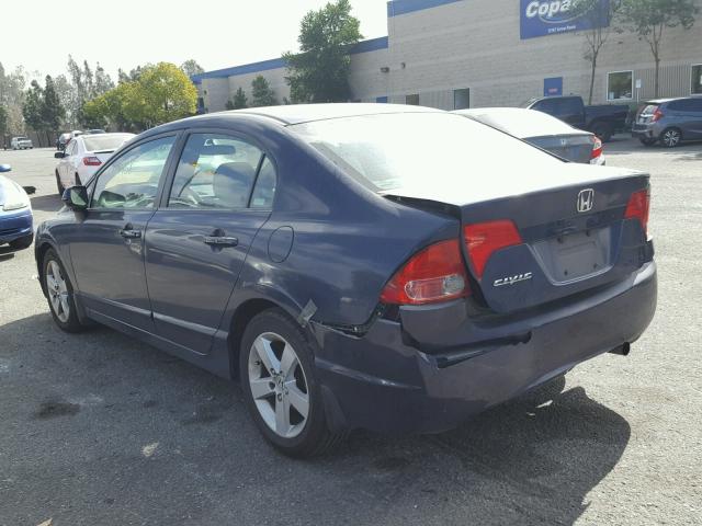 1HGFA16887L135912 - 2007 HONDA CIVIC EX BLUE photo 3