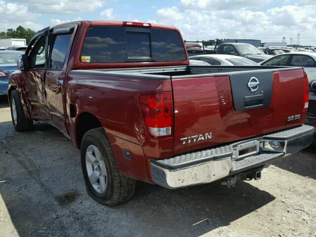 1N6AA07AX4N514315 - 2004 NISSAN TITAN XE RED photo 3