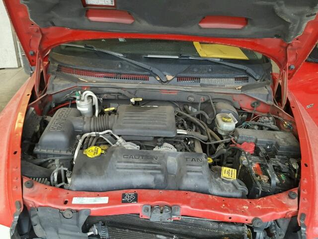 1B7GL2AN91S140498 - 2001 DODGE DAKOTA RED photo 7