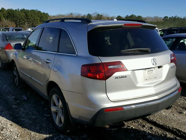 2HNYD2H62AH525211 - 2010 ACURA MDX TECHNO SILVER photo 3