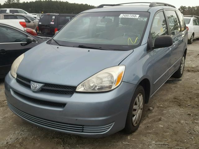 5TDZA23C65S361095 - 2005 TOYOTA SIENNA CE BLUE photo 2