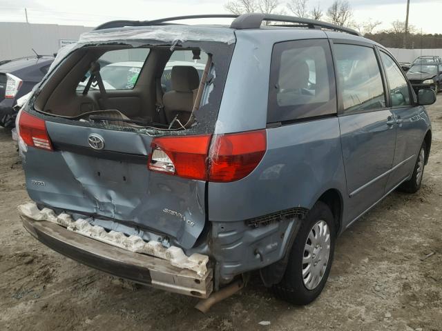 5TDZA23C65S361095 - 2005 TOYOTA SIENNA CE BLUE photo 4