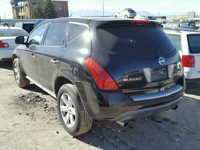 JN8AZ08T46W407743 - 2006 NISSAN MURANO SL BLACK photo 3