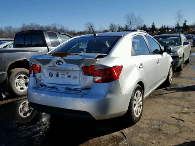 KNAFT4A20A5809749 - 2010 KIA FORTE LX SILVER photo 4