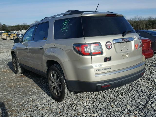 1GKKRRKD0EJ151638 - 2014 GMC ACADIA SLT ოქროსფერი ფოტო 3