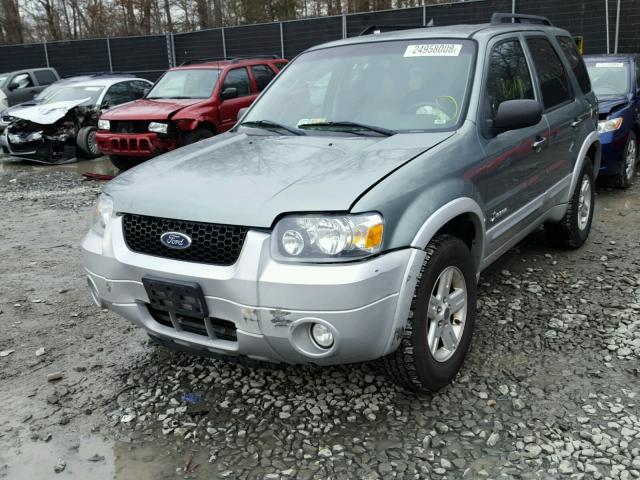 1FMCU59H57KA06247 - 2007 FORD ESCAPE HEV GREEN photo 2