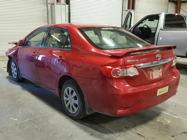 JTDBU4EE1B9156717 - 2011 TOYOTA COROLLA BA RED photo 3