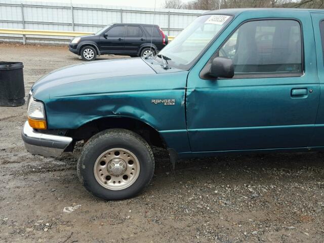 1FTYR14X5WPB64012 - 1998 FORD RANGER SUP GREEN photo 9