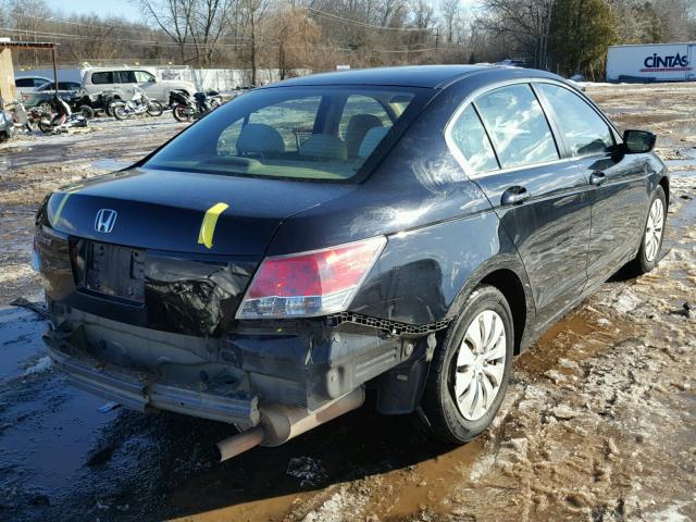 1HGCP2F35AA167540 - 2010 HONDA ACCORD LX BLACK photo 4