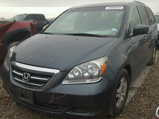 5FNRL38636B403960 - 2006 HONDA ODYSSEY EX GRAY photo 2