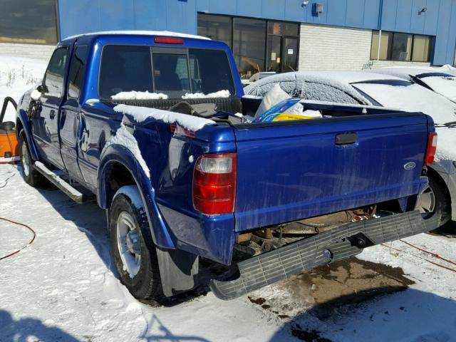 1FTYR14E24PA07727 - 2004 FORD RANGER SUP BLUE photo 3
