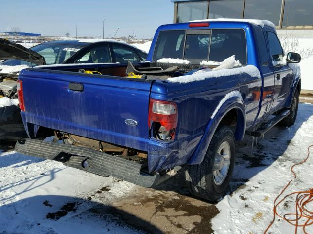 1FTYR14E24PA07727 - 2004 FORD RANGER SUP BLUE photo 4