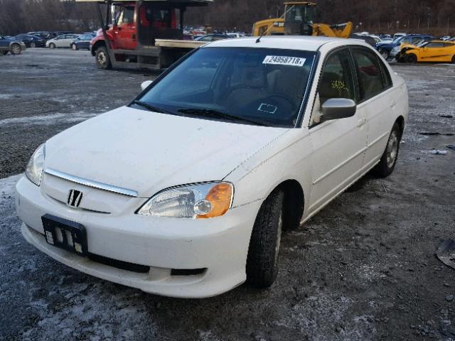 JHMES96693S010212 - 2003 HONDA CIVIC HYBR WHITE photo 2