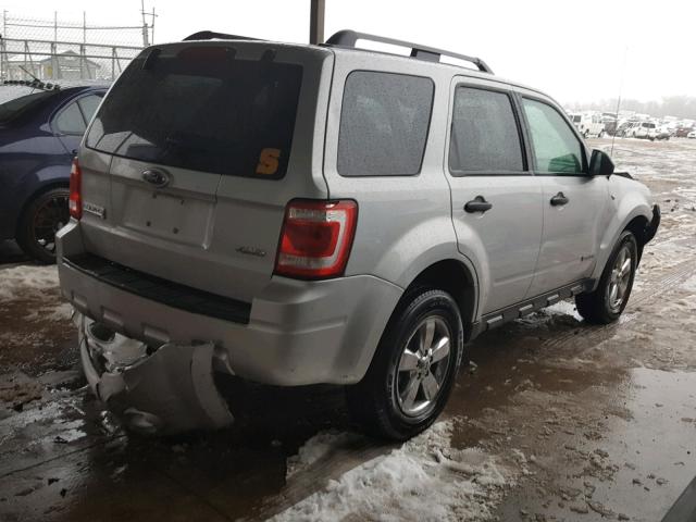 1FMCU93168KE78865 - 2008 FORD ESCAPE XLT SILVER photo 4