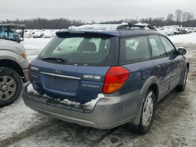 4S4BP61C657362800 - 2005 SUBARU LEGACY OUT BLUE photo 4