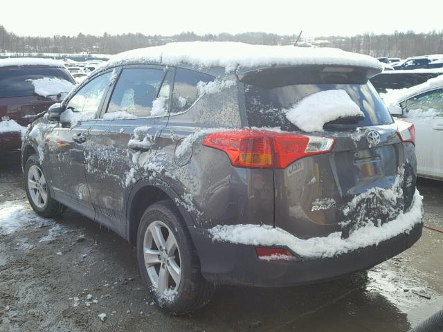 JTMRFREV4D5020078 - 2013 TOYOTA RAV4 XLE GRAY photo 3