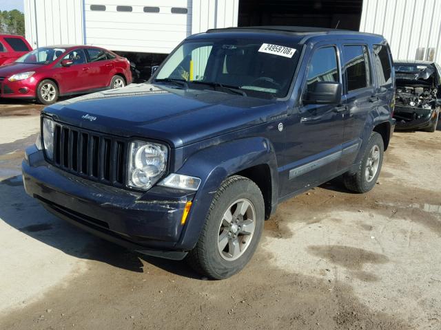 1J8GN28K28W186241 - 2008 JEEP LIBERTY SP BLUE photo 2