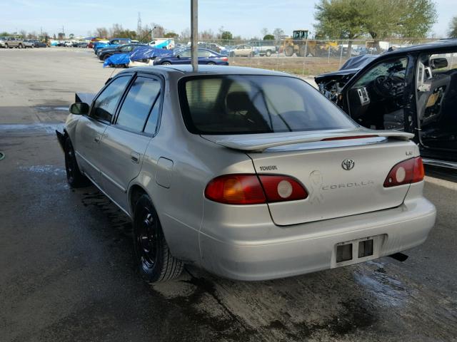 2T1BR12E72C560314 - 2002 TOYOTA COROLLA CE SILVER photo 3