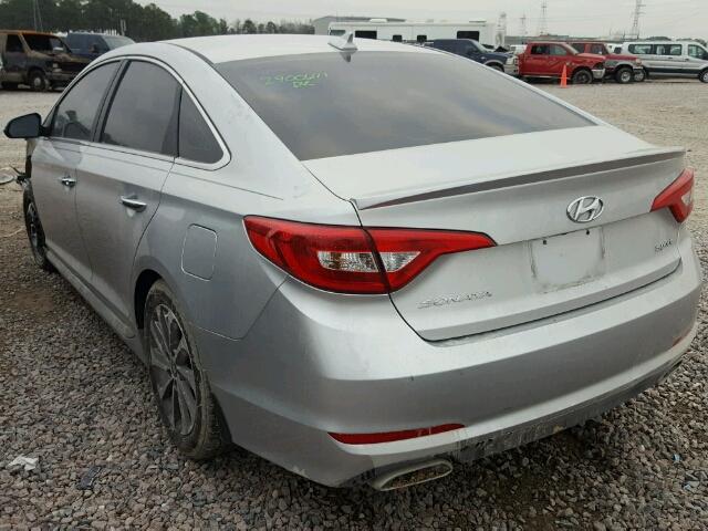 5NPE34AF5FH117026 - 2015 HYUNDAI SONATA SPO SILVER photo 3